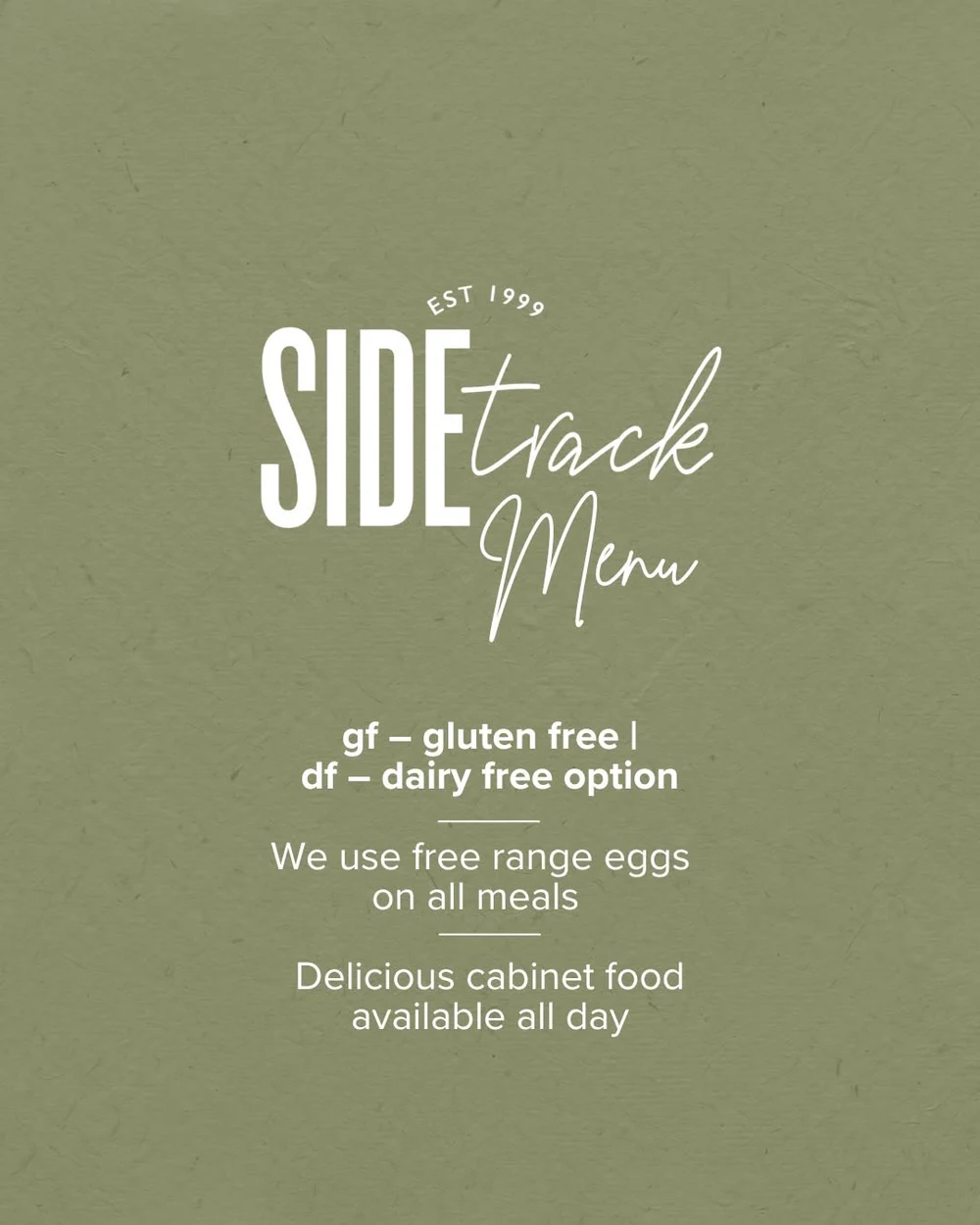 Sidetrack menu cover